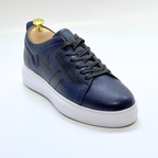 Basket homme S-EVA B  en cuir 100% Médical BLEU ref 059