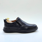 Chaussures Médicale Pour Homme 100% Cuir Noir EXTRA Confortable REF 016