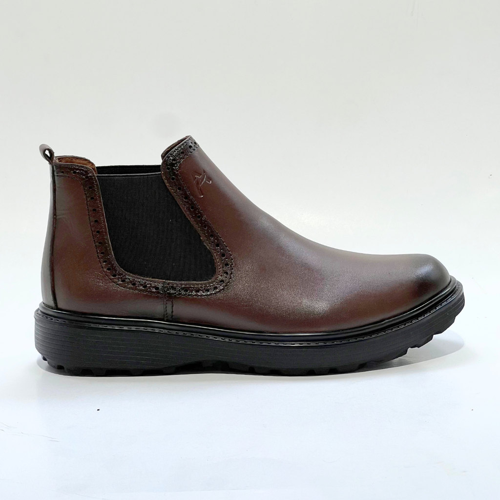 Bottines-Volzaro Médical 100% Cuir Ultras Confort Marron New REF 721