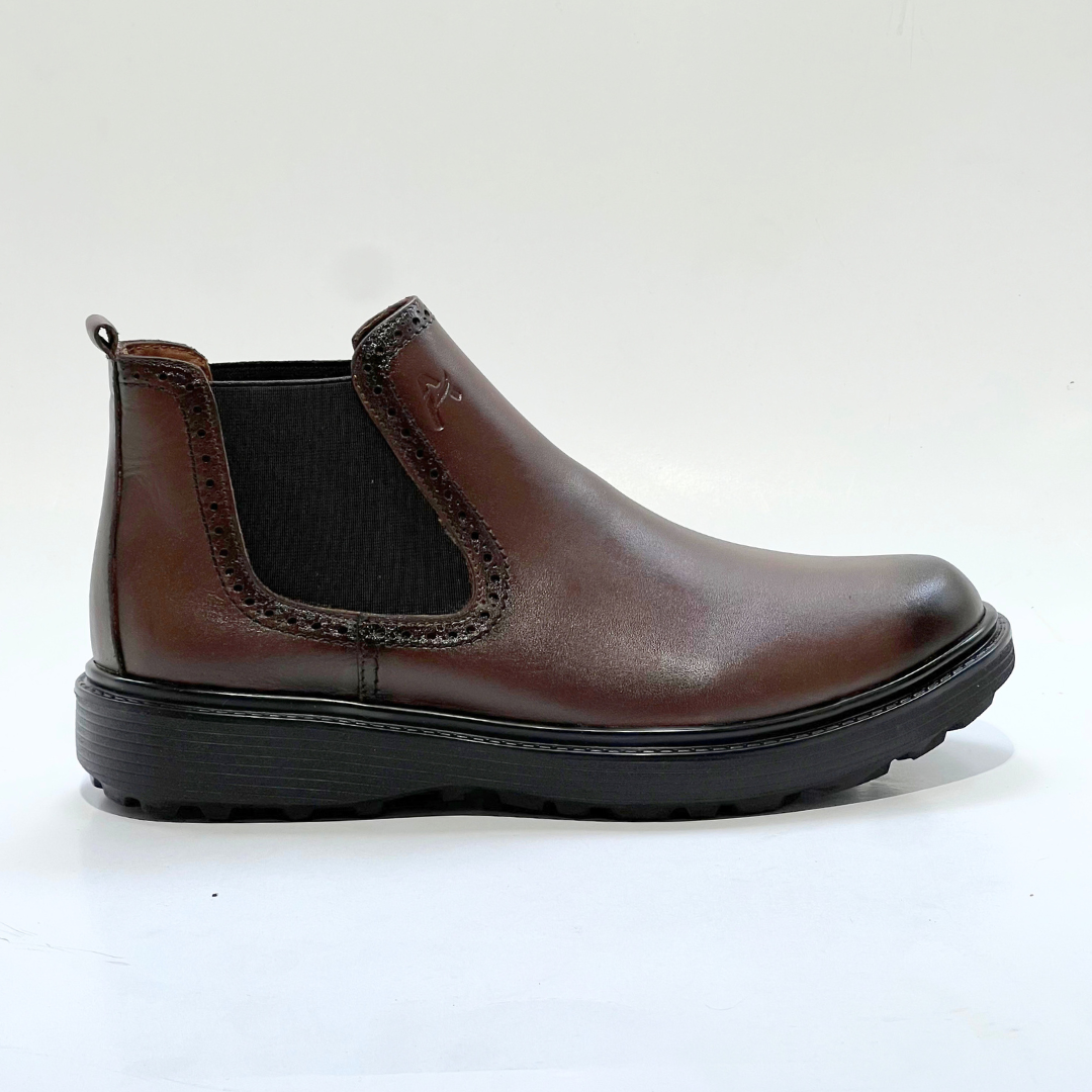 Bottines-Volzaro Médical 100% Cuir Ultras Confort Marron New REF 721