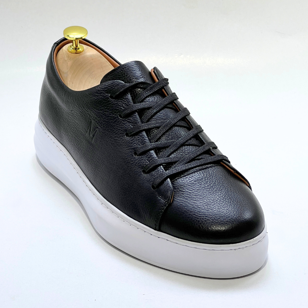 Basket homme S-EVA B en cuir 100% Médical NOIR ref 060