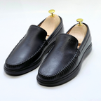 D'Urbano MOCASSIN EN CUIR 100% Médical - NOIR - REF 103