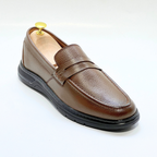 Mocassin Volzaro Ultras Confortable 100% CUIR Grainé TABAC REF 643