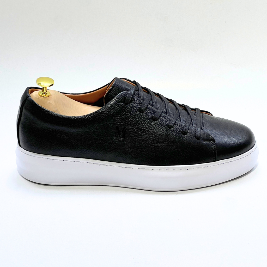 Basket homme S-EVA B en cuir 100% Médical NOIR ref 060