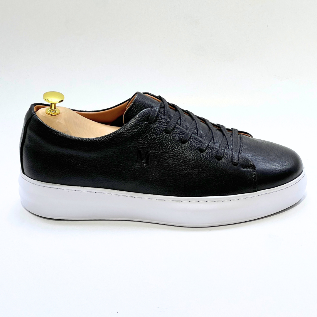 Basket homme S-EVA B en cuir 100% Médical NOIR ref 060