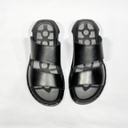 SANDALE MEDICAL EN CUIR 100% NOIR REF 218