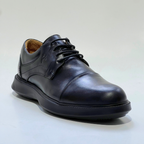 Chaussure Pour Homme Médical En Cuir 100% NOIR Ref 051