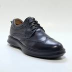 Chaussure BROGUE En Cuir 100% Médical NOIR REF 022