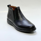 Bottines Pour Homme confortables en Cuir 100% NOIR REF 724