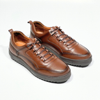 Basket Hommes 100% cuir MARRON réf 081