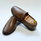 D'Urbano MOCASSIN EN CUIR Grainé 100% Médical  - MARRON - REF 103