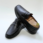 Denver: Mocassin Homme Médical - 100% Cuir Grainé NOIR - ref 104