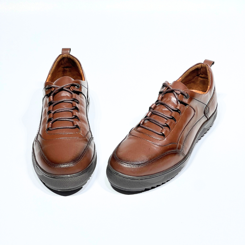 Basket Hommes en cuir réf MARRON 081