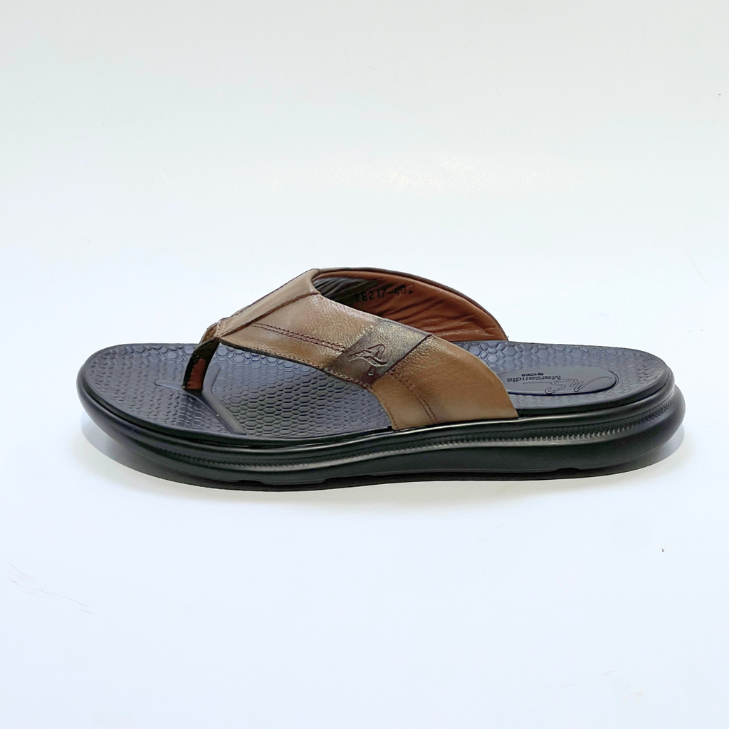 Sandal Homme Super Médical 100% Cuir TABAC REF 217