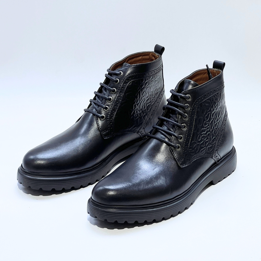 Audrey - Bottines Médical 100% cuir en Noir REF 804