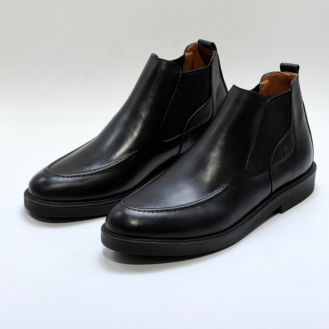 Chelsea Boots Homme -100% Cuir Noir REF 033