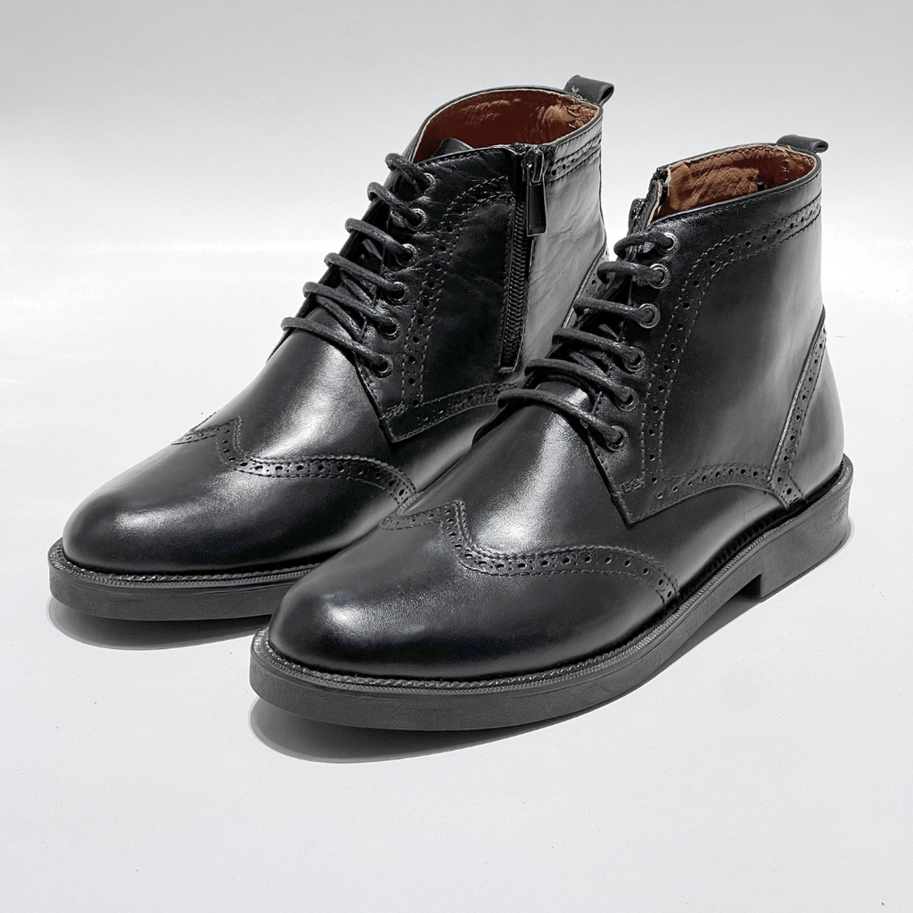 Bugaties Premium Boots Hommes En Cuir 100% NOIR REF 798