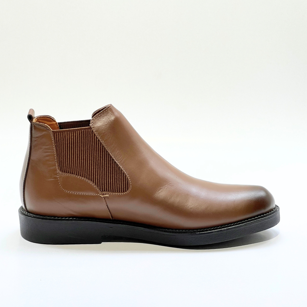 VOGUISH Tan Chelsea Boot 100% Cuir tabac REF038
