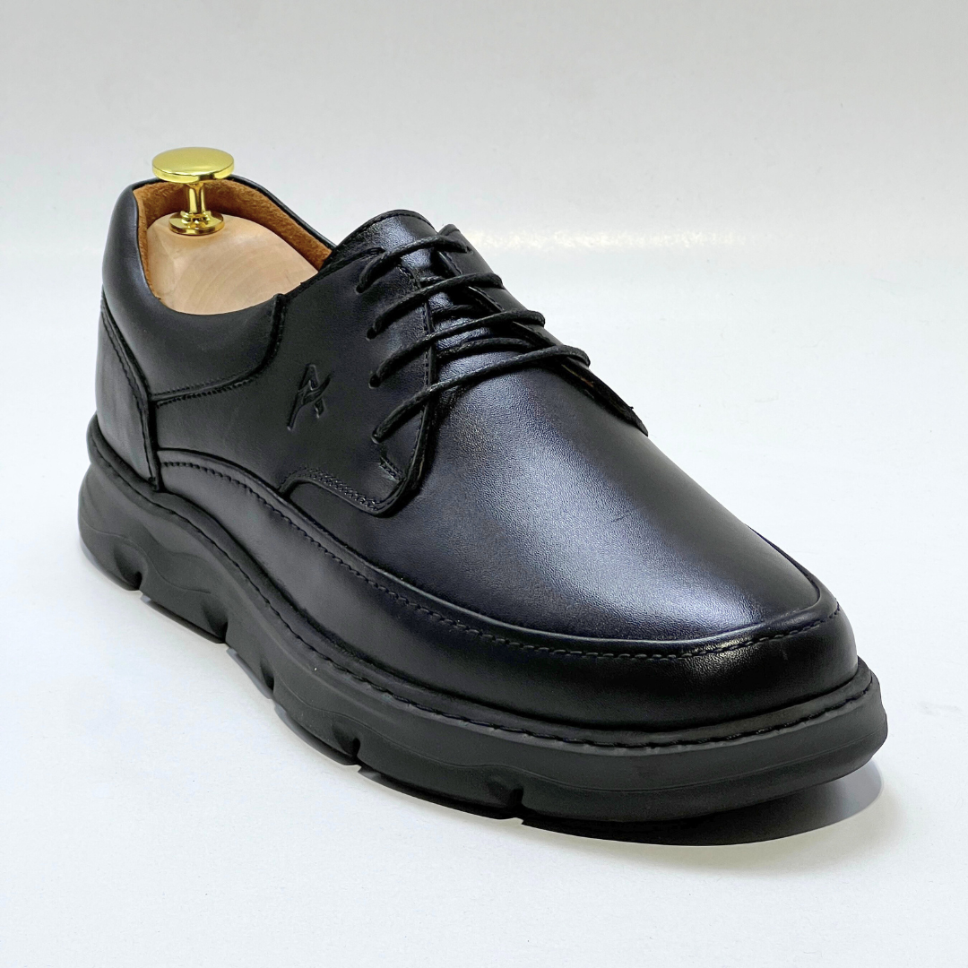 Chaussures Pour Homme 100% Cuir Médical NOIR REF 1035