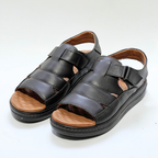 Generic Sandales Pour Hommes 100% Cuir Super Médical MARRON REF 046
