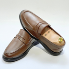 Mocassin Volzaro Ultras Confortable 100% CUIR Grainé TABAC REF 643