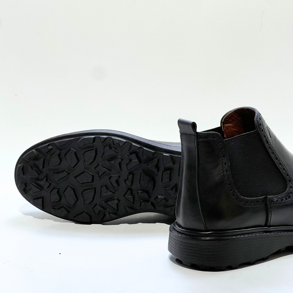 Bottines-Volzaro Médical 100% Cuir Ultras Confort NOIR New REF 721