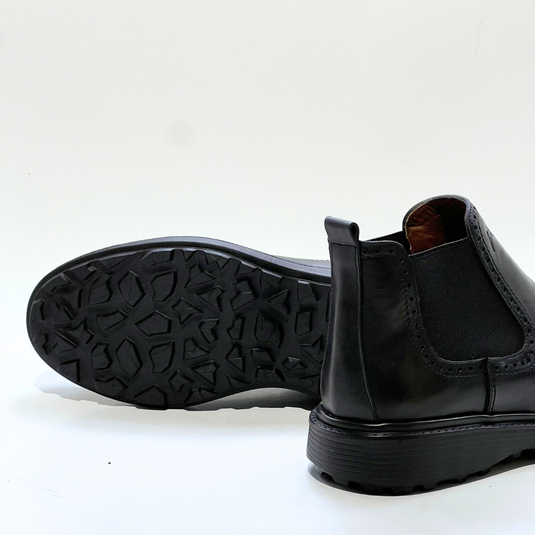 Bottines-Volzaro Médical 100% Cuir Ultras Confort NOIR New REF 721