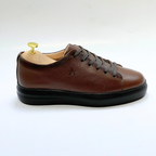 Basket homme S-EVA N en cuir 100% Médical MARRON ref 060