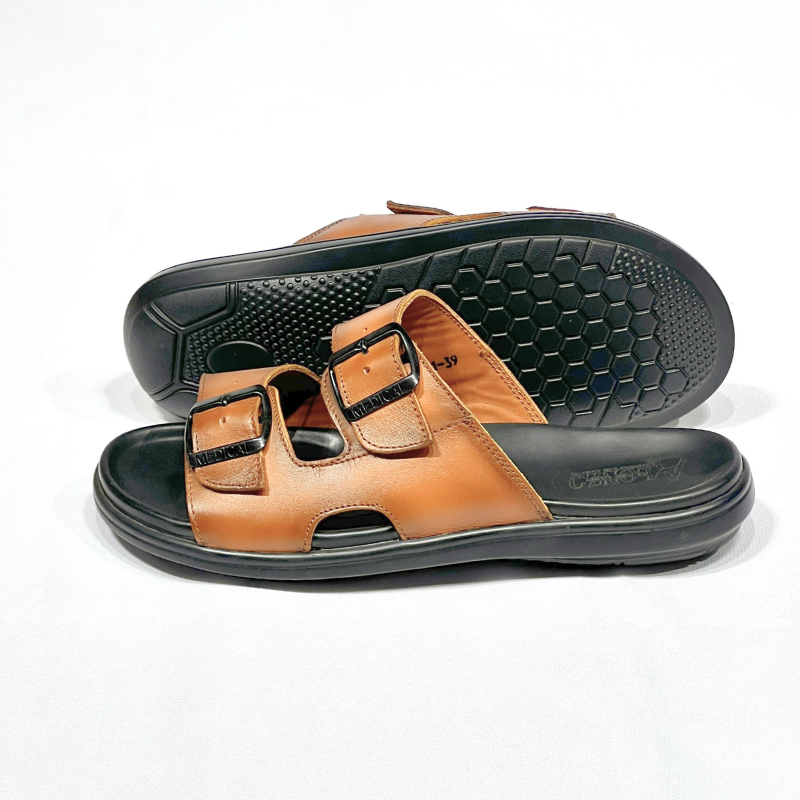 Léger – Sandales Hommes Médical 100% Cuir TABA REF 211