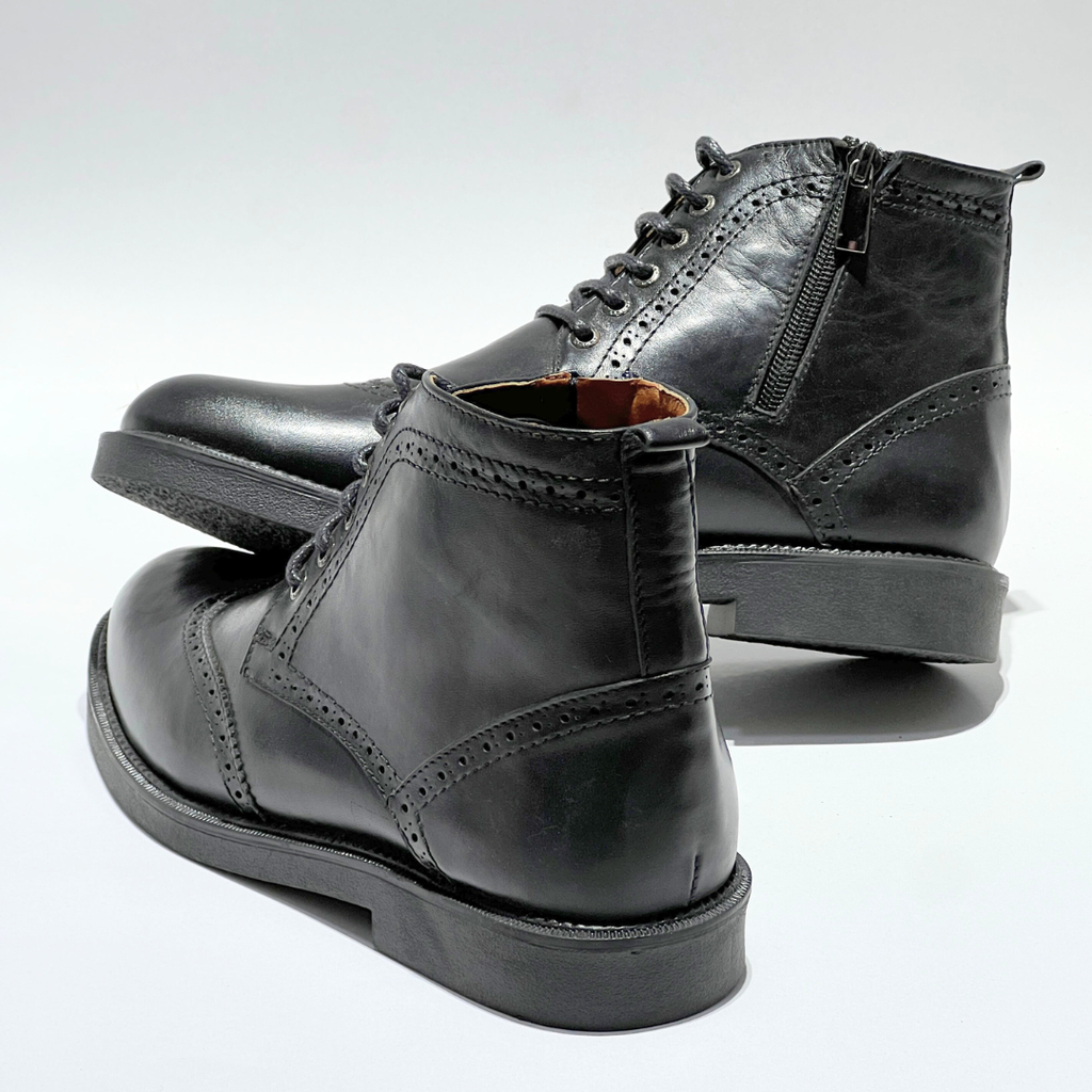 Bugaties Premium Boots Hommes En Cuir 100% NOIR REF 798