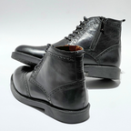Bugaties Premium Boots Hommes En Cuir 100% NOIR REF 798