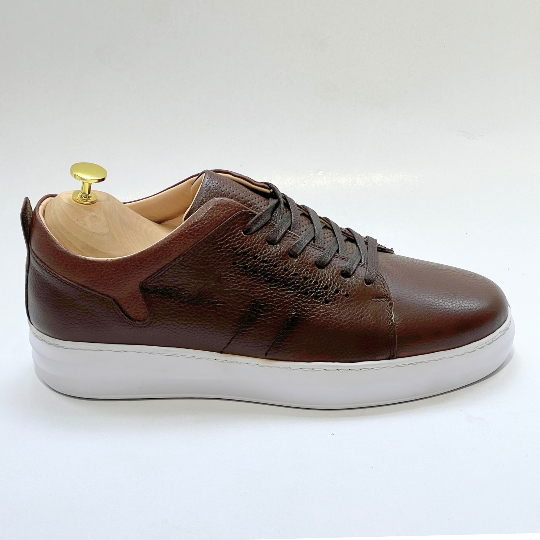 Basket homme S-EVA B  en cuir 100% Médical MARRON ref 059