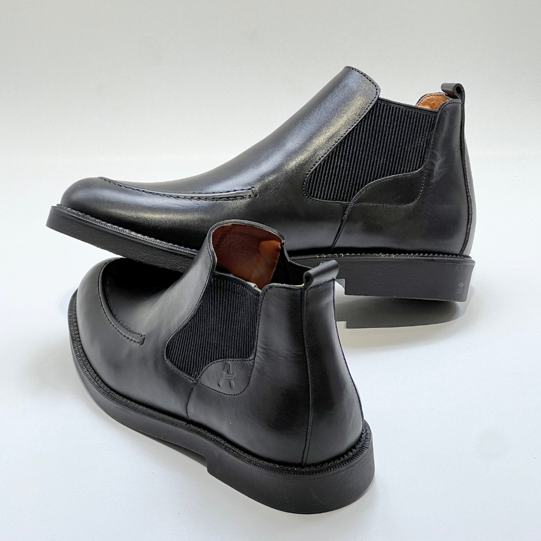 Chelsea Boots Homme -100% Cuir Noir REF 033