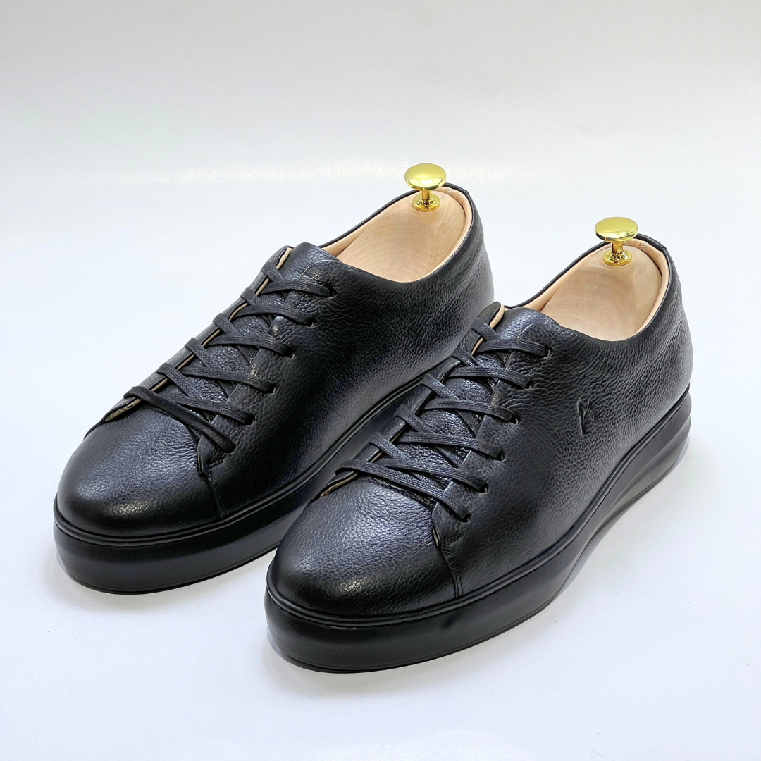 Basket homme S-EVA  en cuir 100% Médical NOIR ref 060