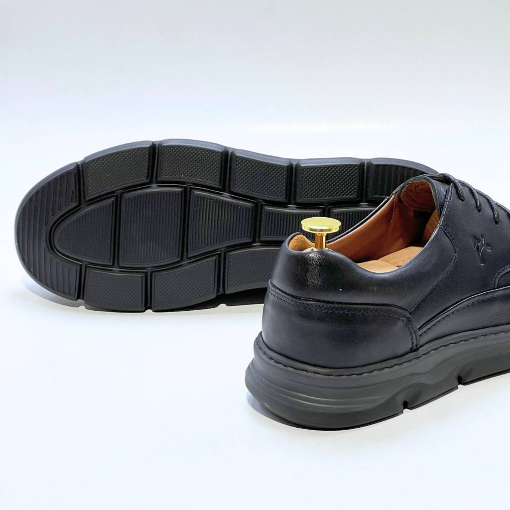 Chaussures Pour Homme 100% Cuir Médical NOIR REF 1035