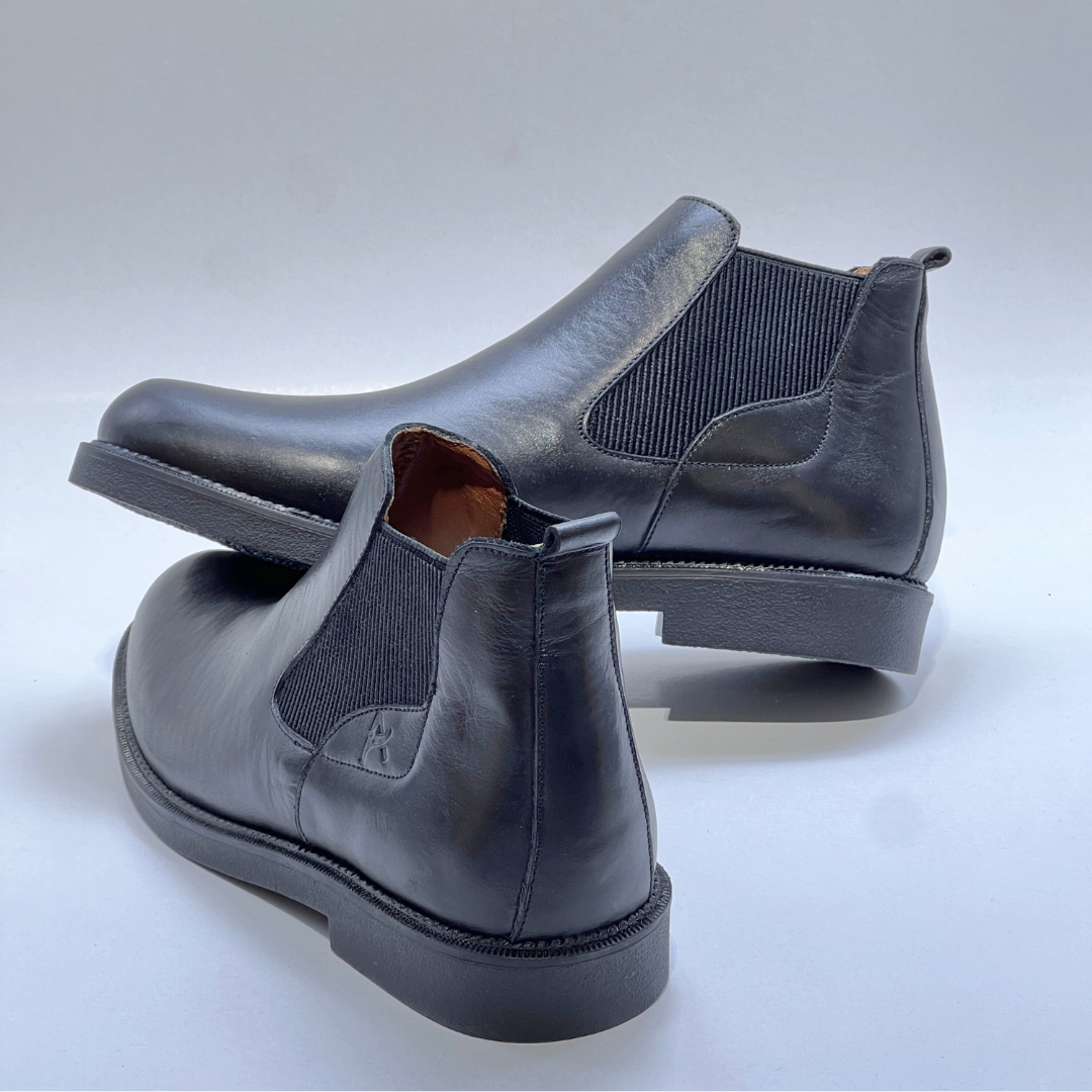 VOGUISH Tan Chelsea Boot 100% Cuir NOIR REF038