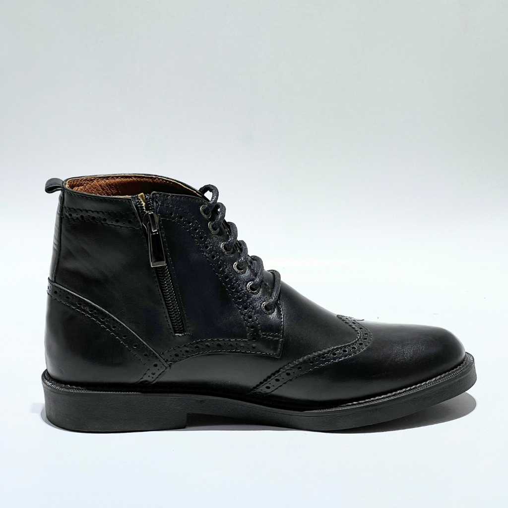 Bugaties Premium Boots Hommes En Cuir 100% NOIR REF 798