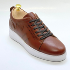Basket homme S-EVA B en cuir 100% Médical TABAC ref 059
