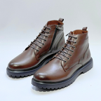 Bottine En Cuir 100% Gustavo 805 Marron Foncé