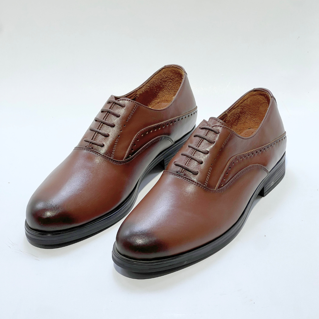 CHaussures pour costumme LANDON en Cuir MARRON REF 078