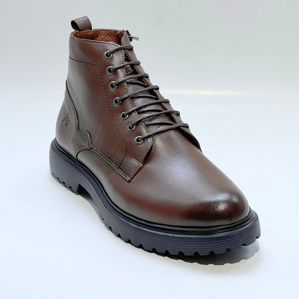 Bottine En Cuir 100% Gustavo 805 Marron Foncé