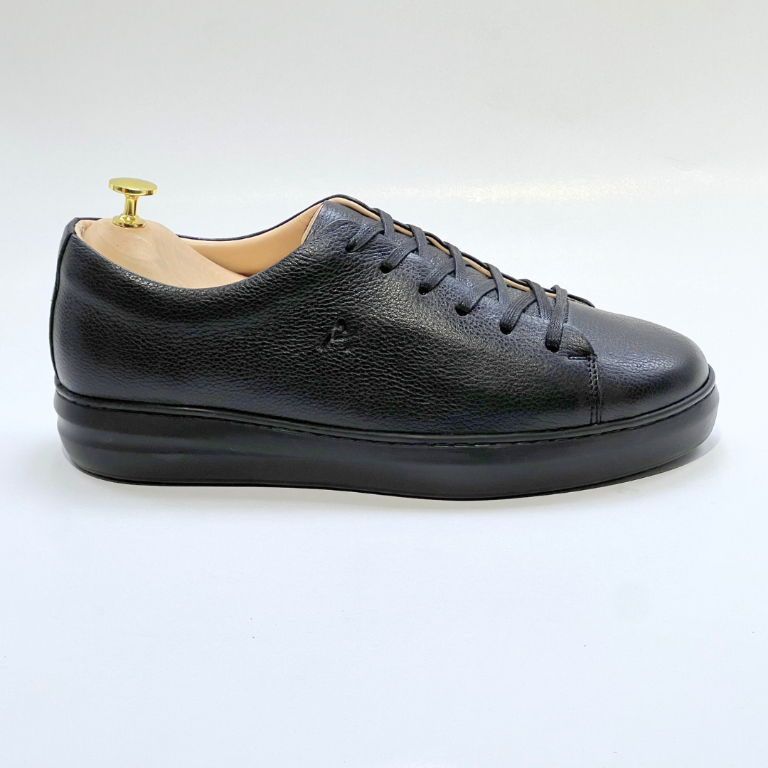 Basket homme S-EVA  en cuir 100% Médical NOIR ref 060
