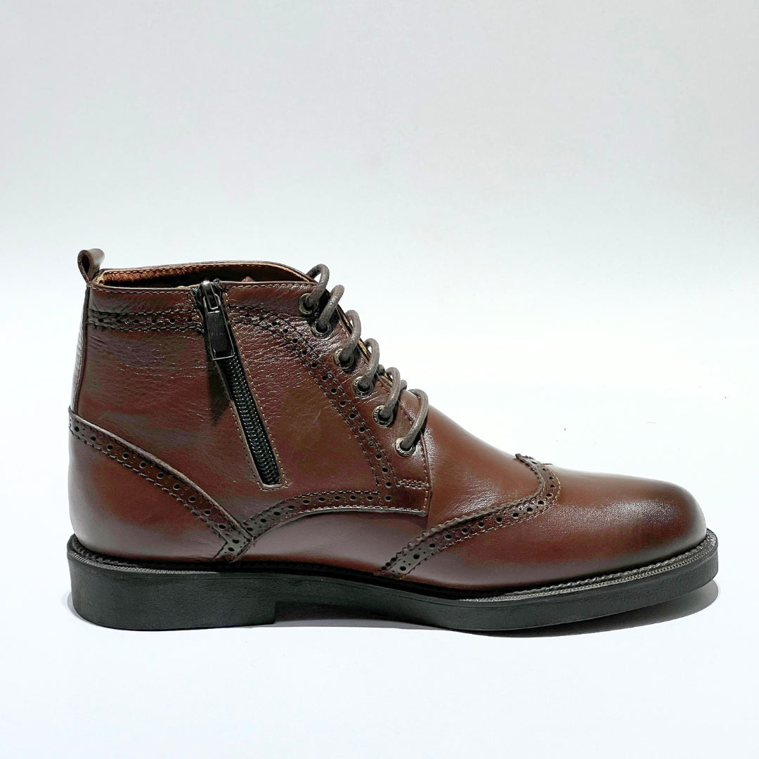 Bugaties Premium Boots Hommes En Cuir 100% MARRON REF 798