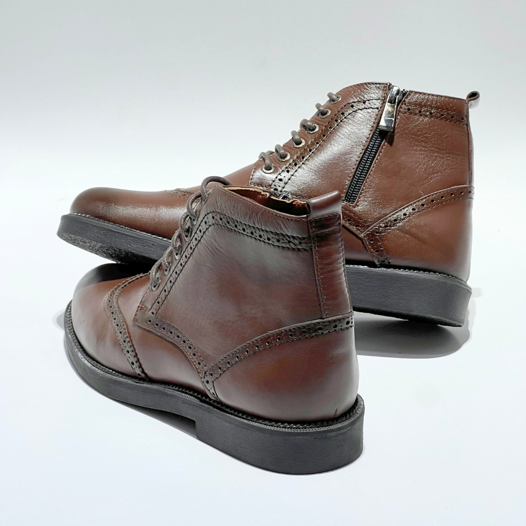 Bugaties Premium Boots Hommes En Cuir 100% MARRON REF 798
