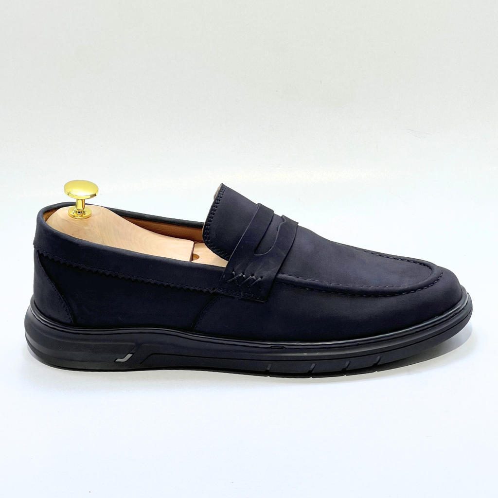 Mocassin Volzaro Ultras Confortable 100% CUIR nubuck NOIR REF 643