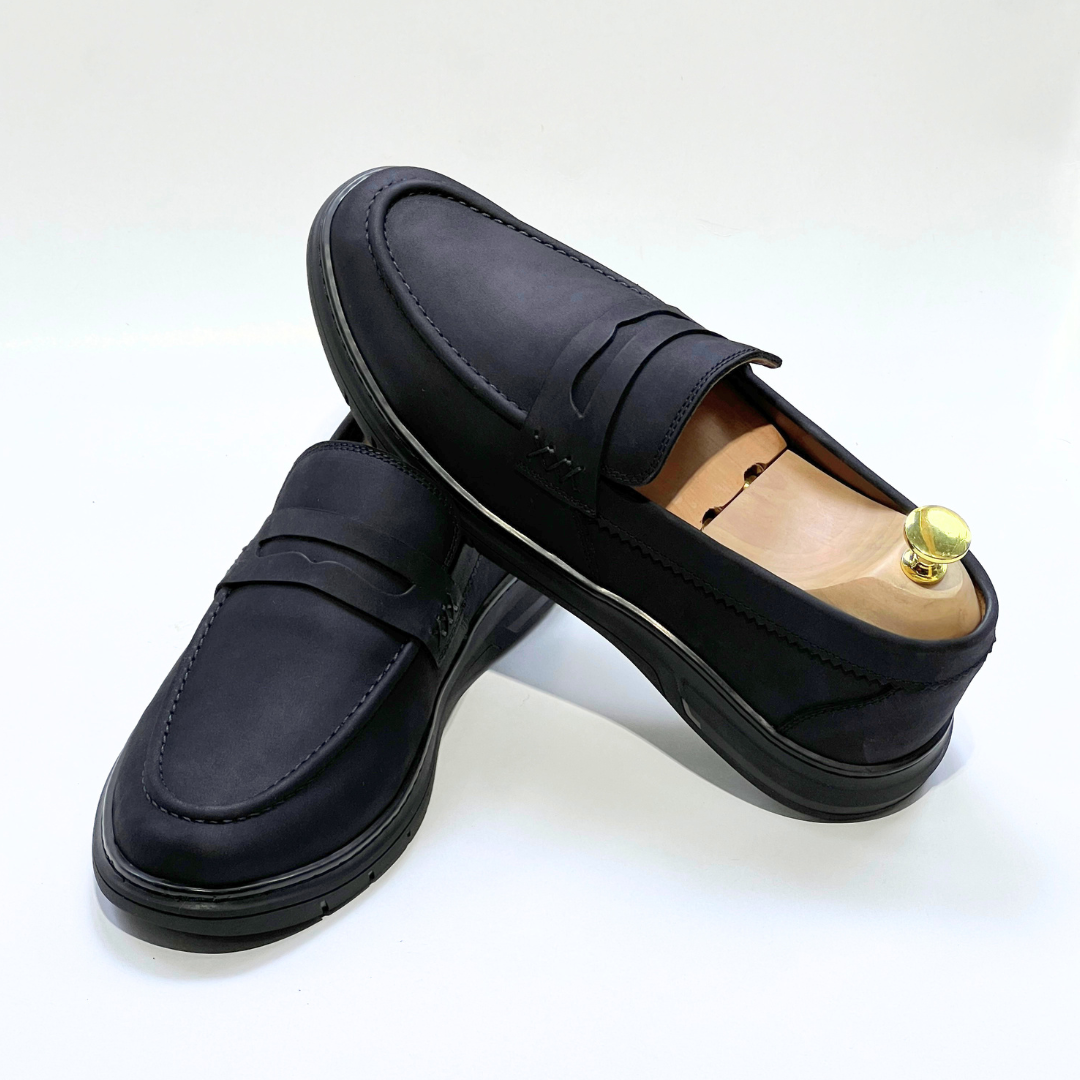 Mocassin Volzaro Ultras Confortable 100% CUIR nubuck NOIR REF 643