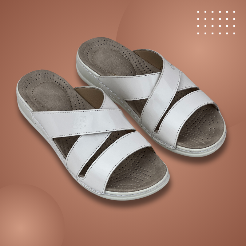 Sandale medicale Confort pour femme V030 couleur BLANC