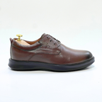 CHAUSSURES DE LUXE POUR HOMME MEDICAL 100% CUIR EN MARRON REF 014