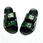 Léger – Sandales Hommes Médical 100% Cuir VERT REF 211