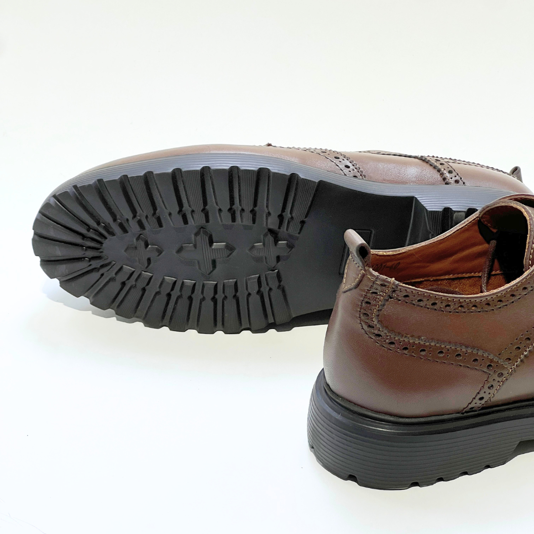 Chaussures Derby pour hommes Médical 100% cuir MARRON REF 1001